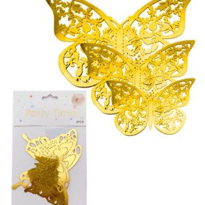 Adorno Mariposas Metalizadas Doradas x 6 unidades «LC»