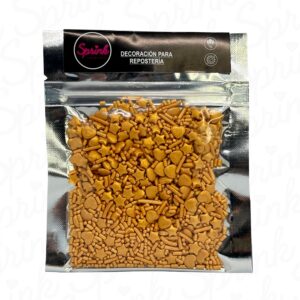 Granas Mix Corazones y Estrellas Doradas «Sprink»