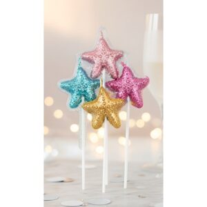 Vela Estrella de Mar Metalizada Colores Surtidos «LC» x 4un.