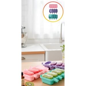 Molde Silicona Paleta de Helado x 4 Colores Surtidos «LC» 21x9CM