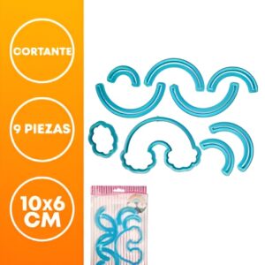 Cortante Arcoiris y Nube 9 Piezas «LC» 10x6CM