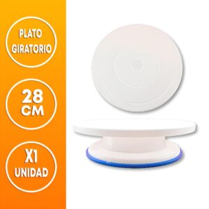 Plato Plastico Giratorio Pie Antideslizante «LC» 28CM