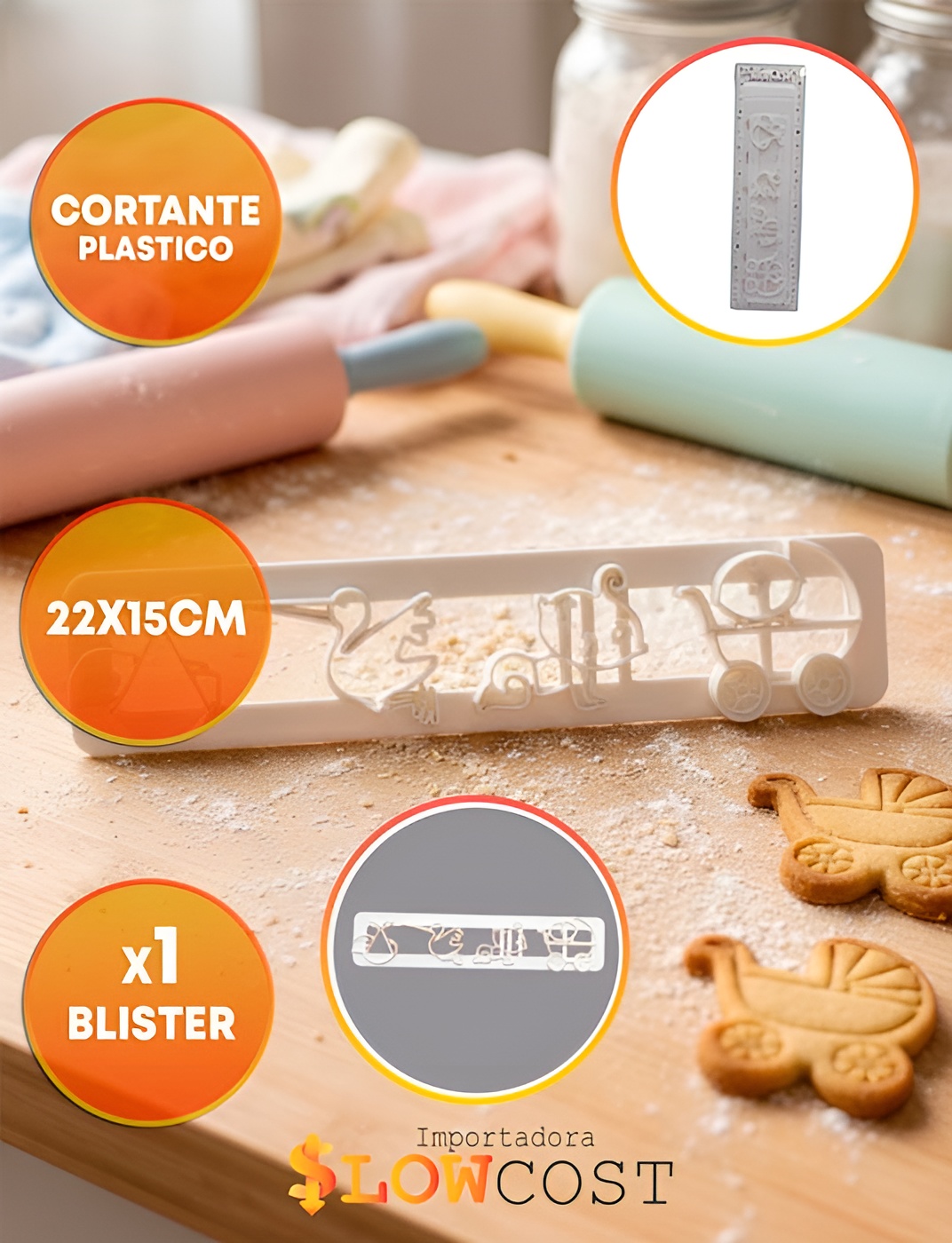 Cortante Plastico Galletas Baby Set "LC" 22x5CM