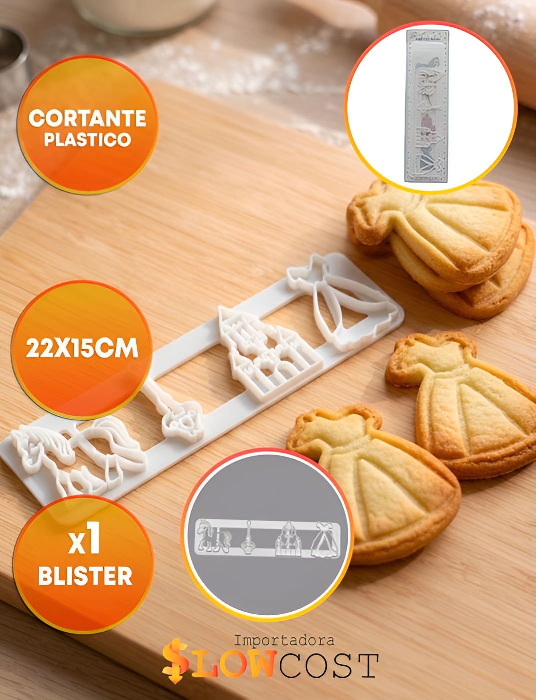 Cortante Plastico Galletas Fairy Tale Set "LC" 22x5CM