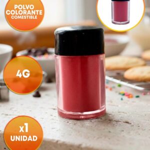 Polvo Colorante Comestible Rojo Metalizado «LC» x 4g