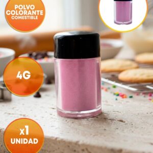 Polvo Colorante Comestible Rosa Chicle Metalizado «LC» x 4g
