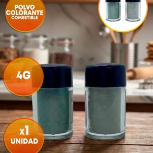 Polvo Colorante Comestible Verde Claro Metalizado «LC» x 4g
