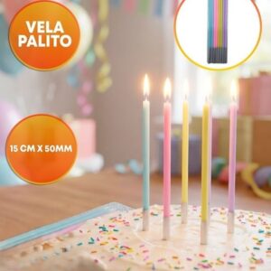 Vela Multicolor Pastel «LC» 15×0,5 x 8 un