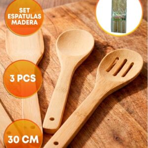 Set Espatulas de Madera 3pcs surtidas 30cm «LC»