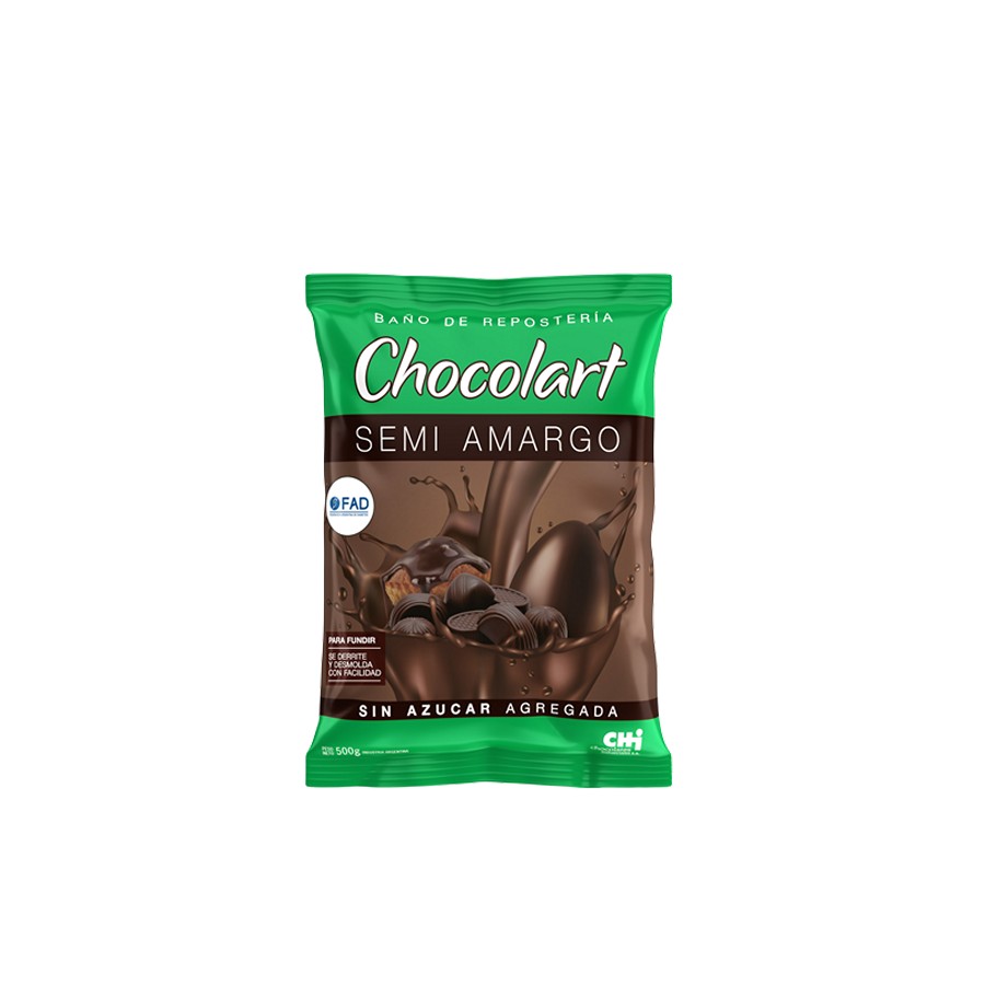Baño Moldeo Semiamargo Sin Azucar "Chocolart" x500g
