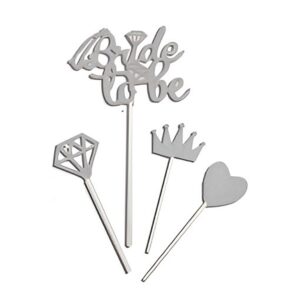 Cake Topper Gibreado Bride To Be Plateado»LC»