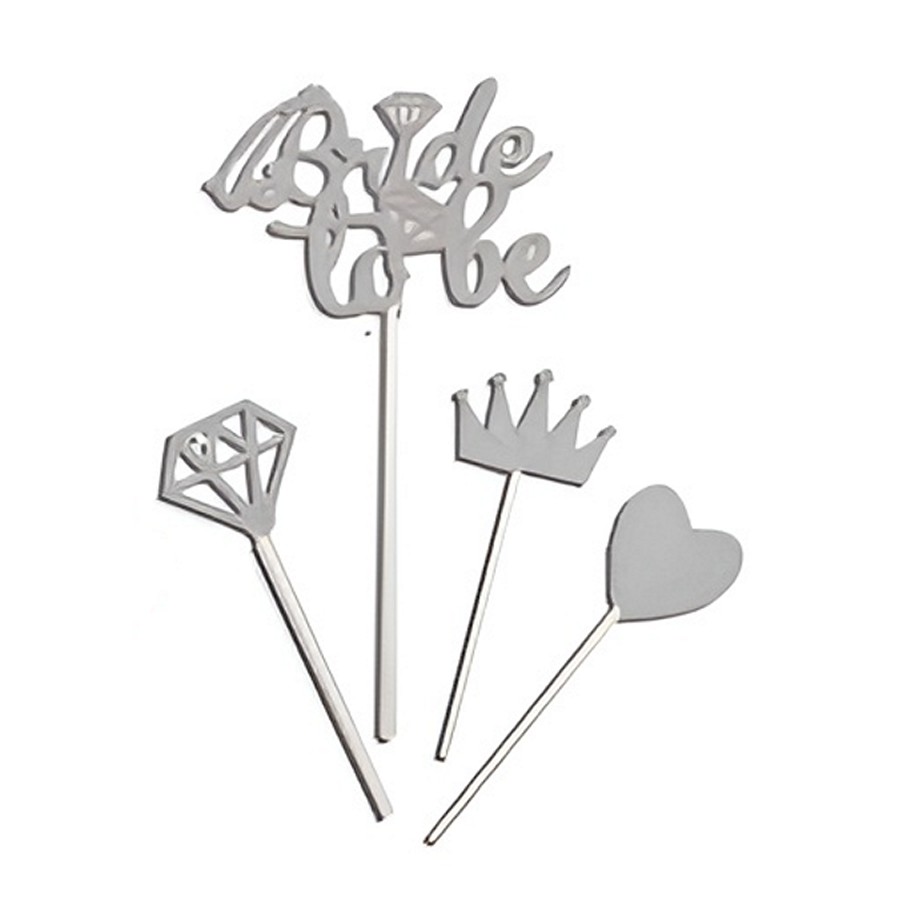 Cake Topper Gibreado Bride To Be Plateado"LC"