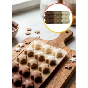 Molde Bombon silicona Estrellas redonda Tricolor «LC»