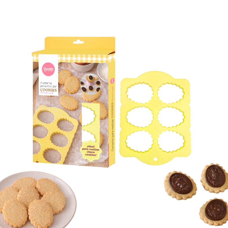Cortante p/ Cookies Oval "Parpen"
