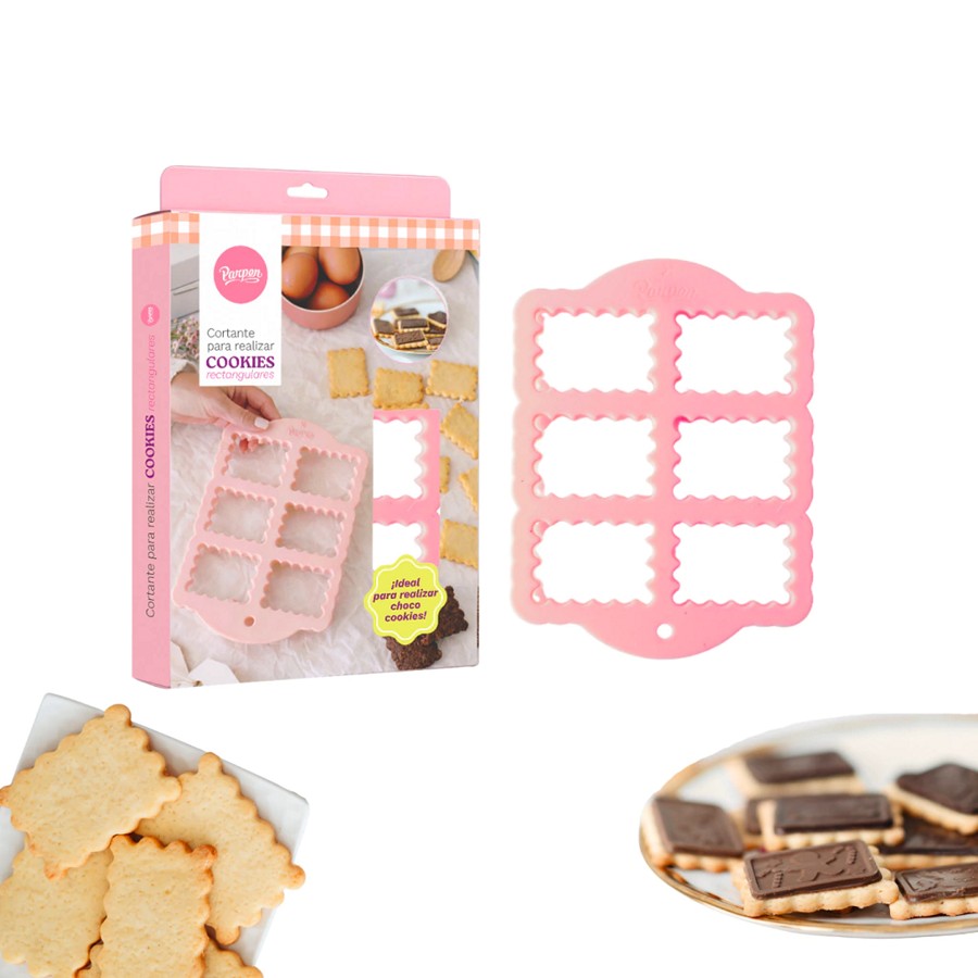 Cortante p/ Cookies Rectangular "Parpen"