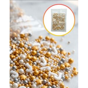 Sprinkles Baston Dorado/Plateado/Blanco «LC» x 50gr