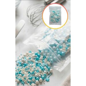 Sprinkles Copo de Nieve Celeste/Plateado/Blanco «LC» x 50gr