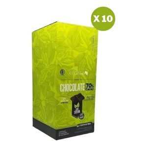 Chocolate 70% sin azucar c/ Stevia «Colonial» Caja 10x100gr