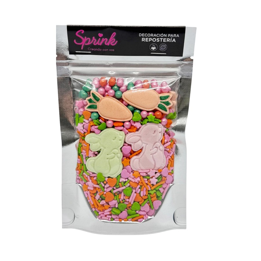 Sprinkles Formitas y Perlas Conejo Rosa - Zanahoria "Sprink"
