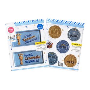 Set Placas x 2 Tabletas y Medallas Papa Campeon «Parpen»