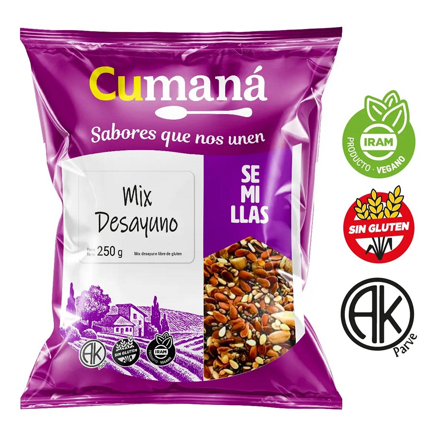 Mix de Semillas para Desayuno Sin TACC "Cumana" x 250g