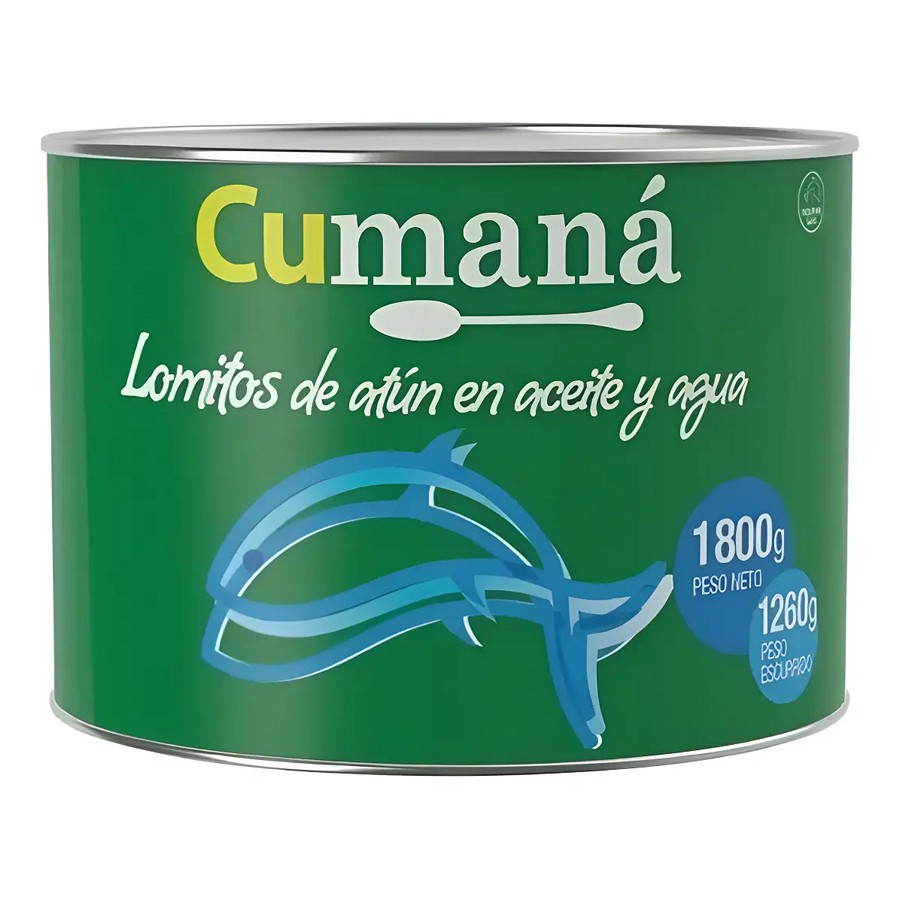 Lomitos de Atun en Aceite y Agua "Cumana" x 1800g