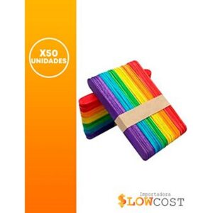 Palitos de Helado Multicolor «LC» x 50un.