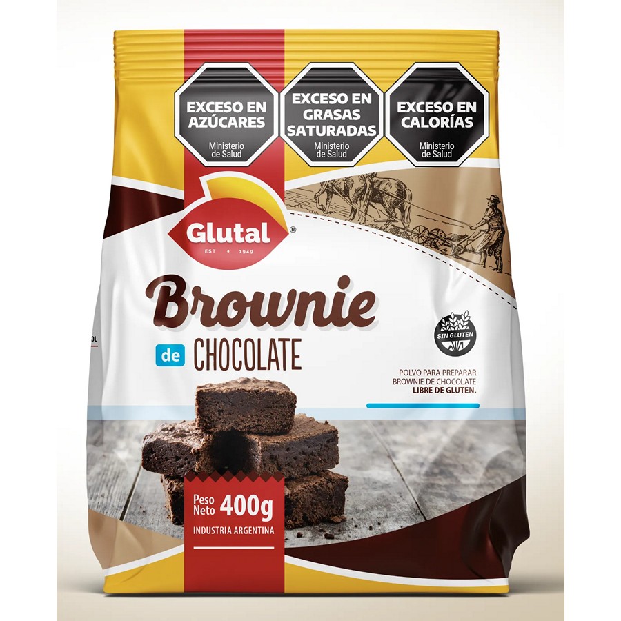 PreMezcla Brownie Chocolate Sin TACC "Glutal" x 400g