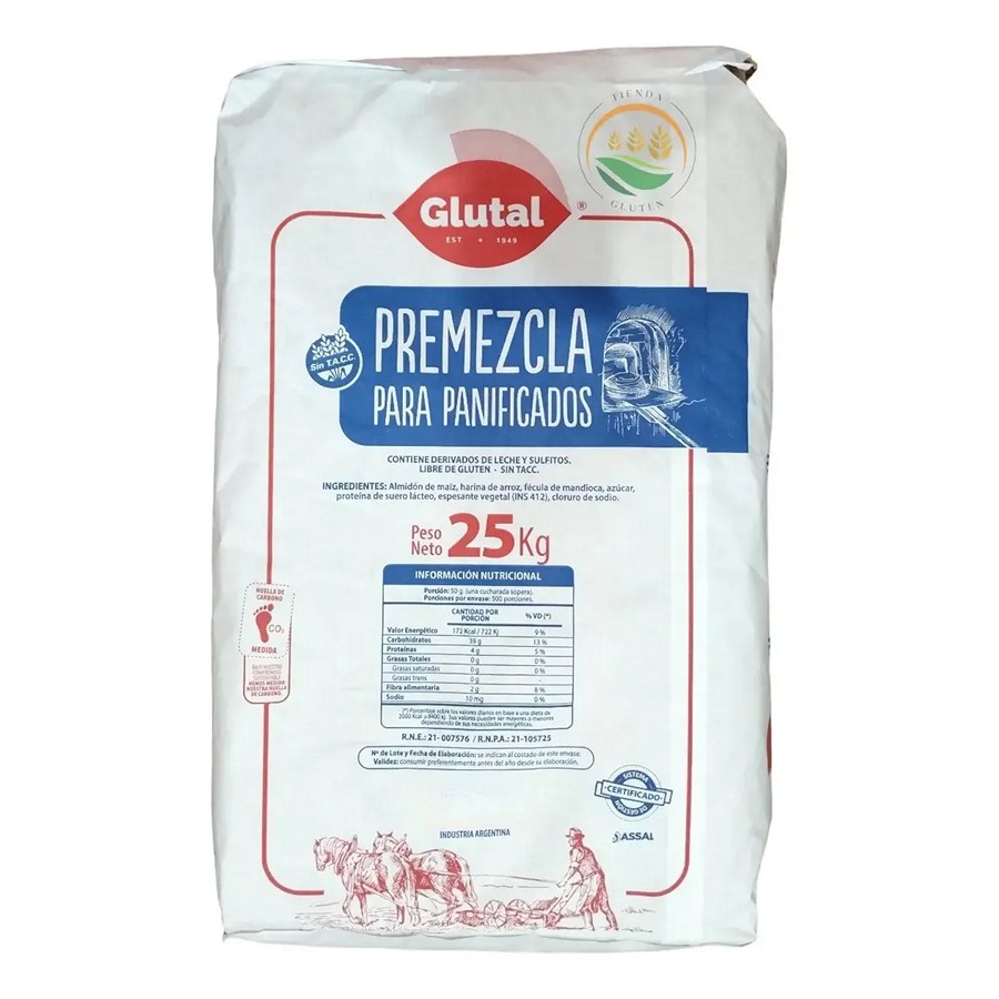 Premezcla Panificados Sin TACC "Glutal" x 25kg