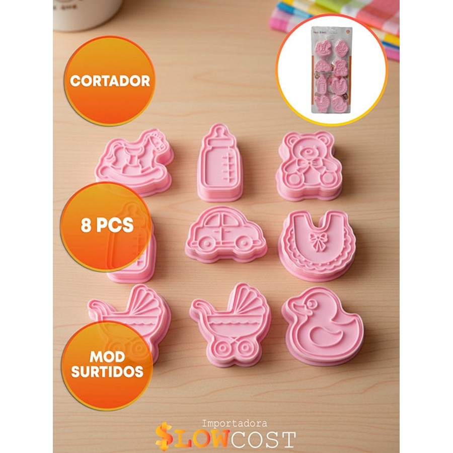 Set Cortantes con Marcador Baby Surtidos "LC" x 8un.