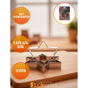 Set Cortantes Metalicos Estrellas «LC» x 3un.