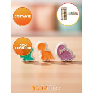 Set Cortantes con Expulsor de Dinosaurios «LC» x 3un.