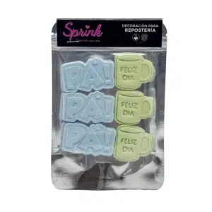 Maxi Formas comestibles PA! y Tazas «Sprink»