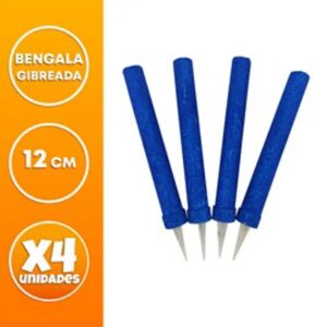 Bengala Gibreada Azul «LC» 4un. x 12cm