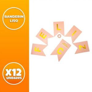 Banderin Liso Feliz Cumpleaños Salmon «LC»