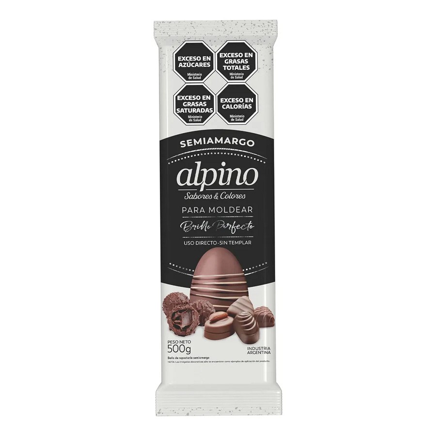 Chocolate Baño Moldeo Semi amargo "Alpino" x 500g