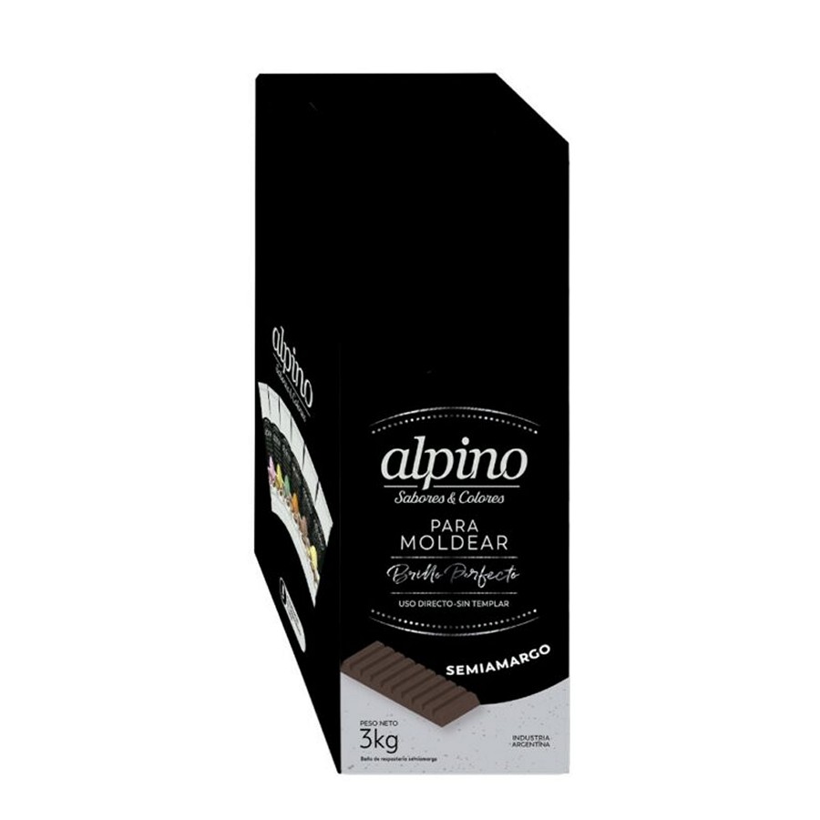 Chocolate Baño Moldeo Semi amargo "Alpino" 6x500g