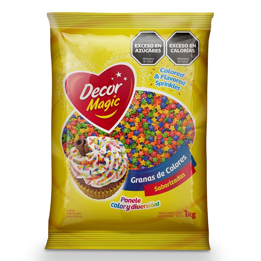 Grana Estrella Multicolor Americano "Decor Magic" x 1kg