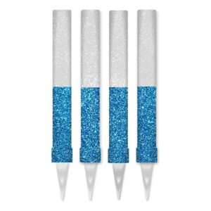 Bengala Gibreada Celeste y Blanco x 4 un «Gandalf» 12 cm