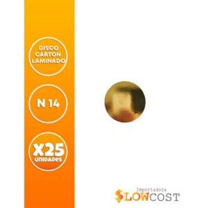 Disco Carton Laminado N°14 x 25 unidades Dorado «LC»