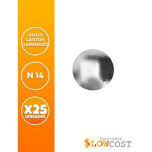 Disco Carton Laminado N°14 x 25 unidades Plata «LC»