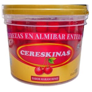 Cerezas Enteras Rojas en Almibar «Cereskinas» balde x 3,1kg