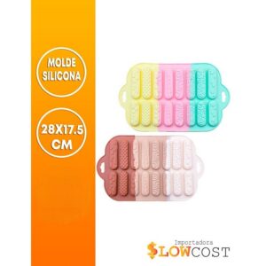 Molde Silicona 16 barritas Diseños surtidos Tricolor «LC» 28×17.5cm