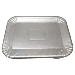 Bandeja Carton Laminada Nº1 Plata «LC» 13x18cm x 10un.