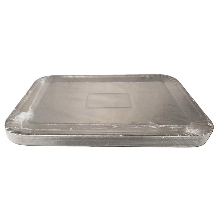 Bandeja Carton Laminada Nº2 Plata "LC" 15x20cm x 10un.