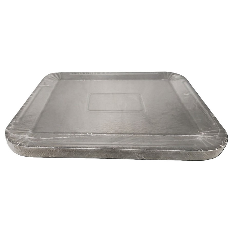 Bandeja Carton Laminada Plata "LC" 23x28cm x 10un.