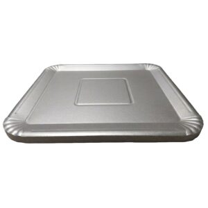 Bandeja Carton Reforzado Laminada Plata «LC» 28x30cm x 10un.