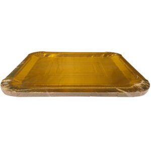 Bandeja Carton Reforzado Laminada Nº7 Dorada «LC» 35x45cm x 10un.