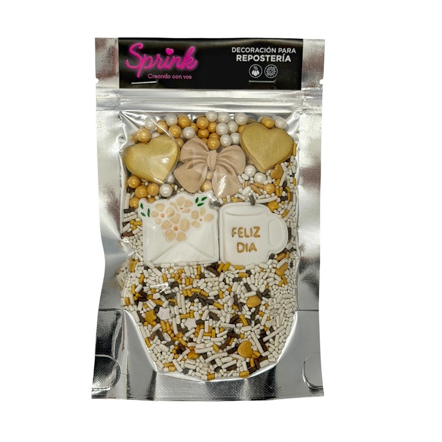 Sprinkles Mix Feliz Dia Mama Dorados "Sprink" x 100g