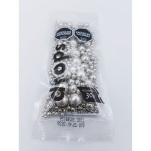 Drops Mix Perlas Metalicas Plata «Pastelar» 30g